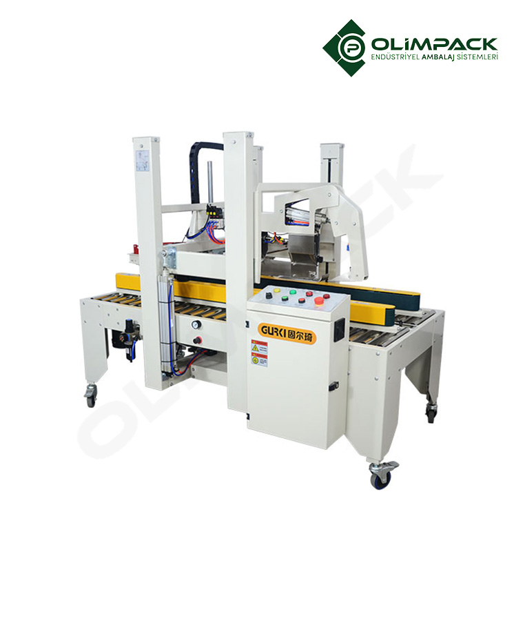OLİMPACK FULL OTOMATİK KAPAK KAPAMA  KARIŞIK BANTLAMA KOLİ BANTLAMA MAKİNESİ